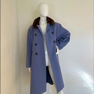 Valentino periwinkle wool coat size 42 USA 8